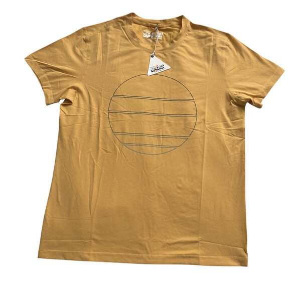 Weekend Sport Yellow Crewneck T-Shirt Minimalist Circle Design Marine Layer sz S - Picture 2 of 10